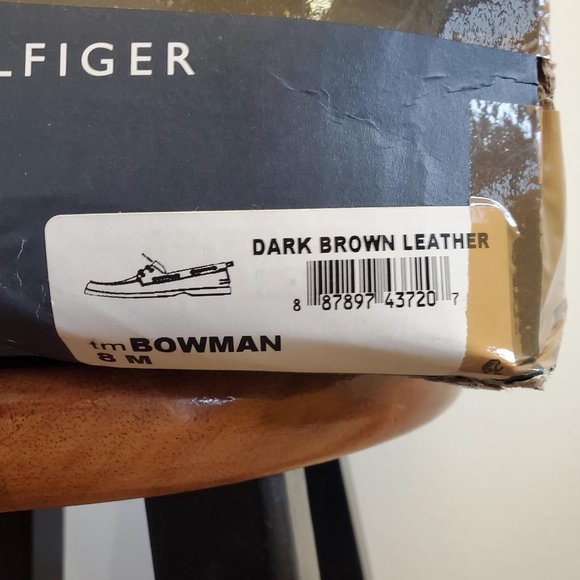 Tommy Hilfiger Mens Size 8M Bowman leather loafers shoe Dark Brown - Picture 9 of 10